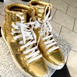 Gold Metallic high tops -Zara man